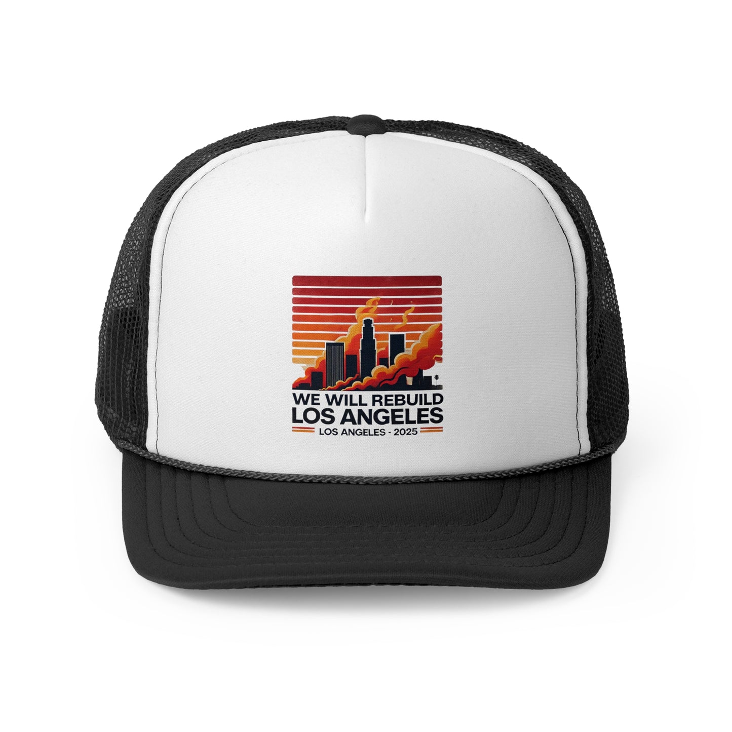 We Will Rebuild: Los Angeles Rebuild Trucker Cap - Retro Style Hat