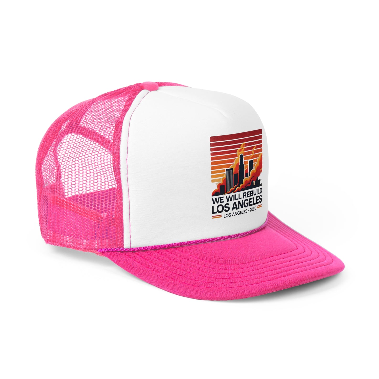 We Will Rebuild: Los Angeles Rebuild Trucker Cap - Retro Style Hat