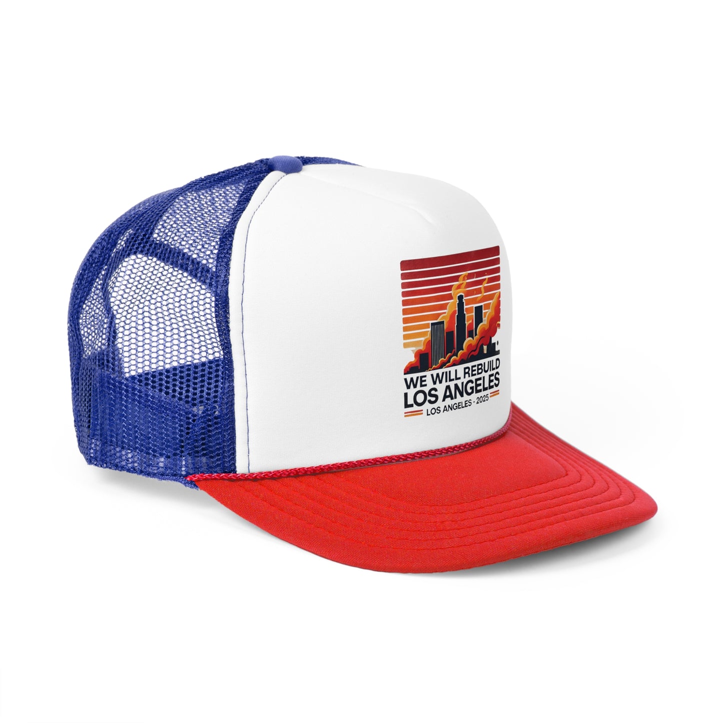 We Will Rebuild: Los Angeles Rebuild Trucker Cap - Retro Style Hat