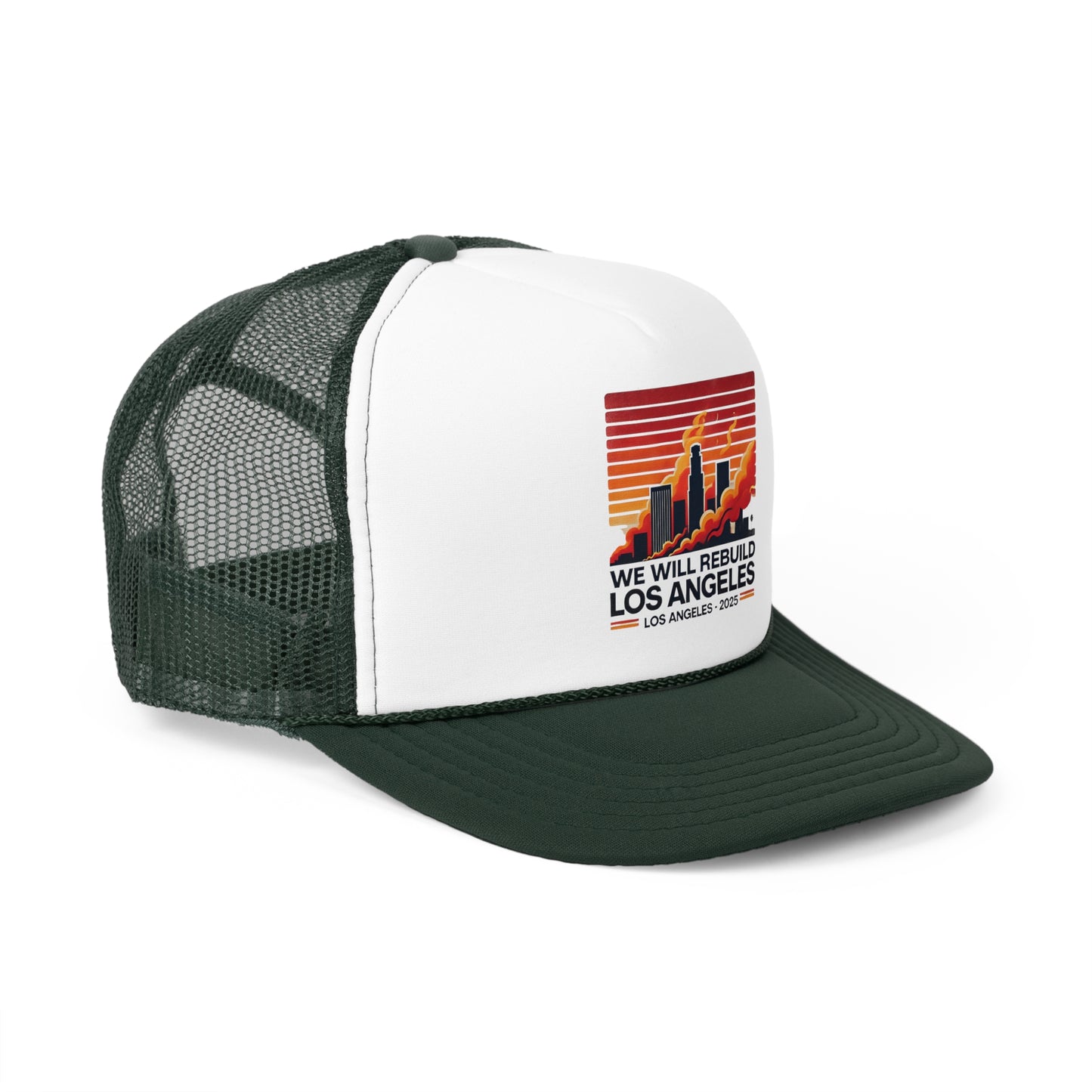 We Will Rebuild: Los Angeles Rebuild Trucker Cap - Retro Style Hat