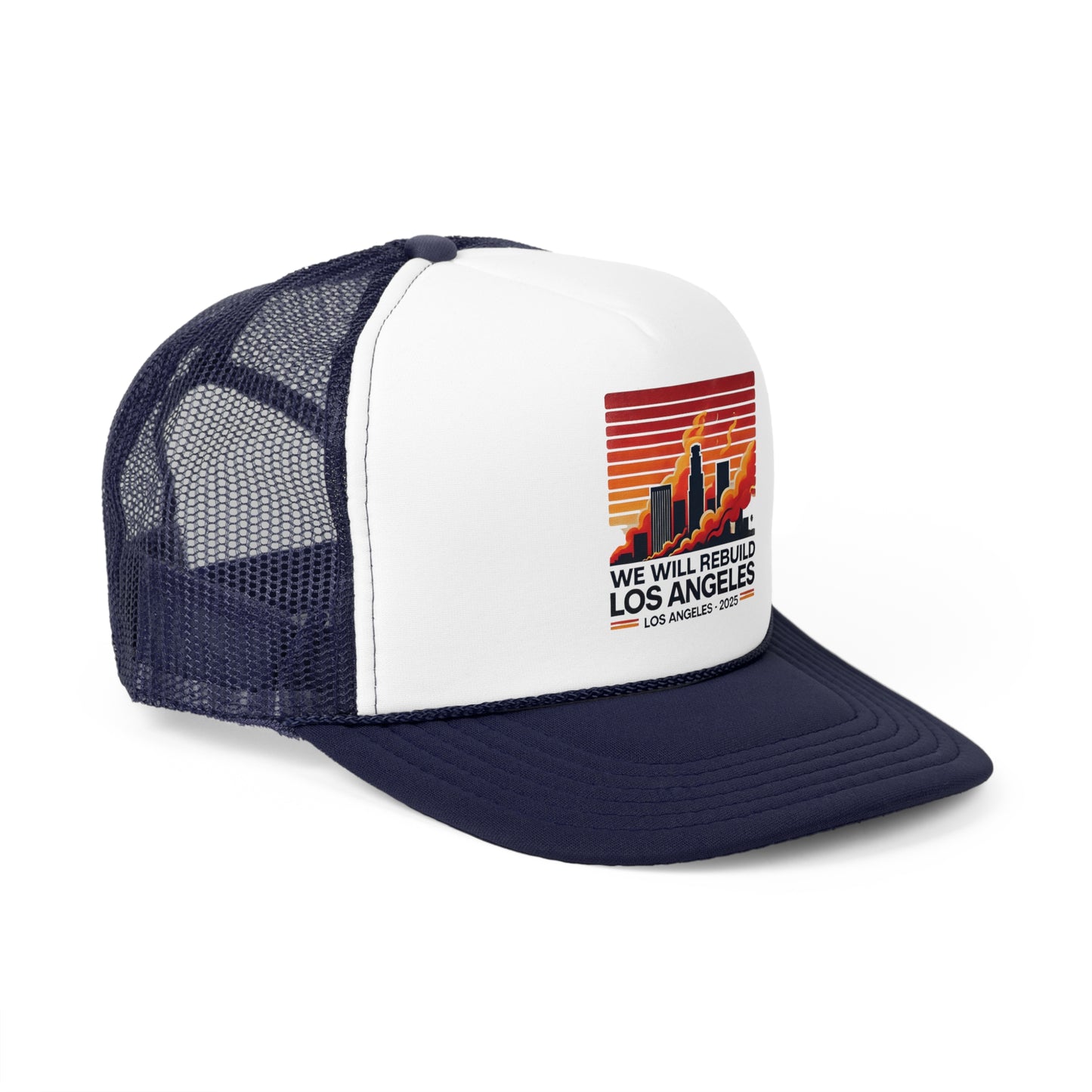 We Will Rebuild: Los Angeles Rebuild Trucker Cap - Retro Style Hat