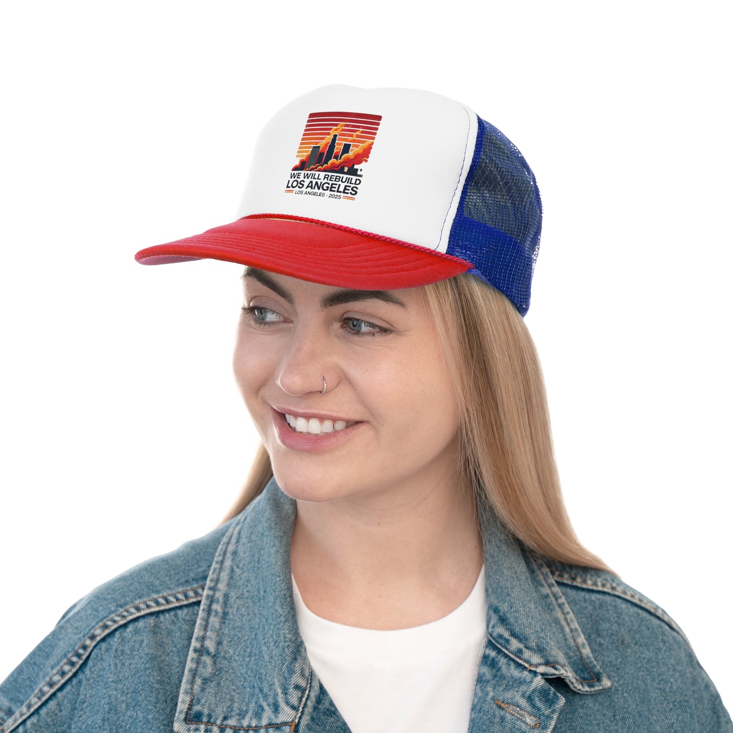 We Will Rebuild: Los Angeles Rebuild Trucker Cap - Retro Style Hat