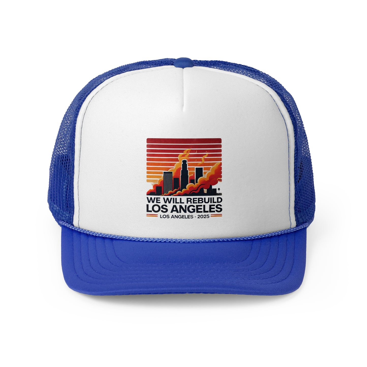 We Will Rebuild: Los Angeles Rebuild Trucker Cap - Retro Style Hat