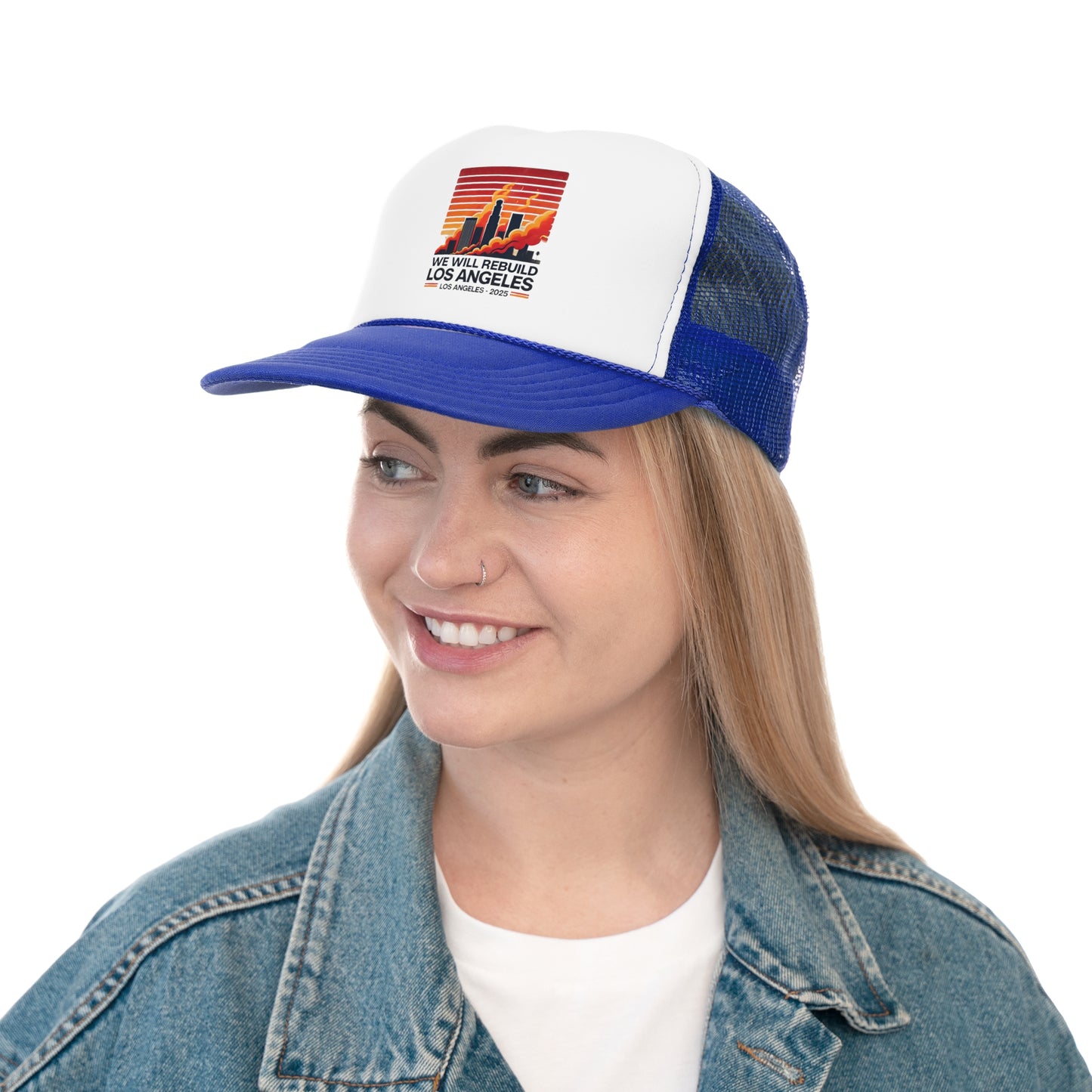 We Will Rebuild: Los Angeles Rebuild Trucker Cap - Retro Style Hat