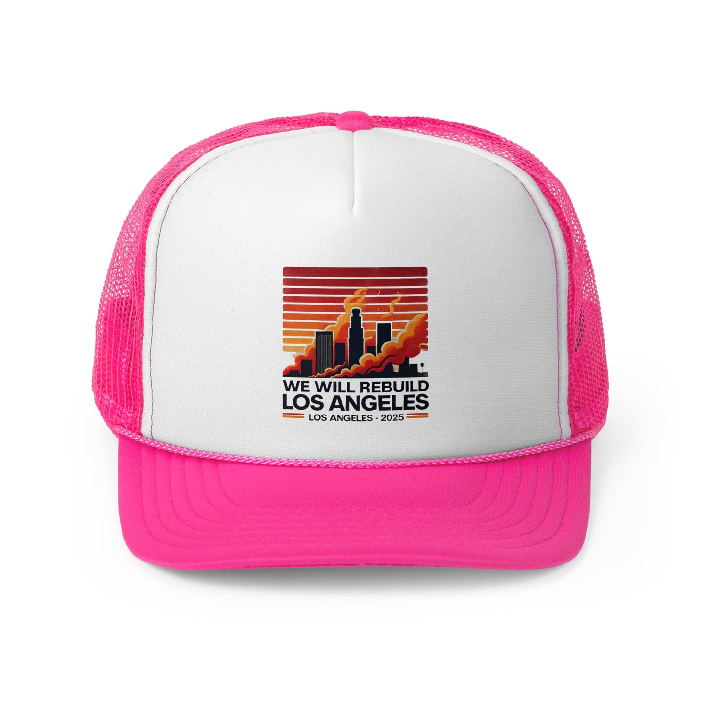 We Will Rebuild: Los Angeles Rebuild Trucker Cap - Retro Style Hat