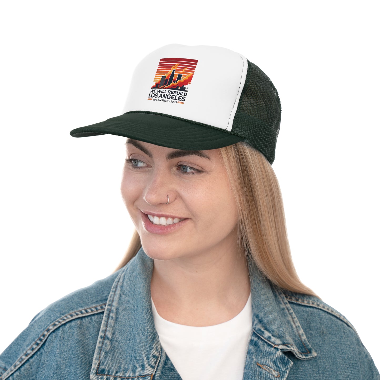 We Will Rebuild: Los Angeles Rebuild Trucker Cap - Retro Style Hat